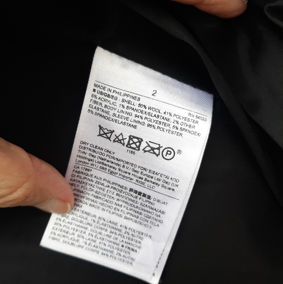 Banana Republic Wool Jacket Blazer Navy Speckled - Picture 9 of 10